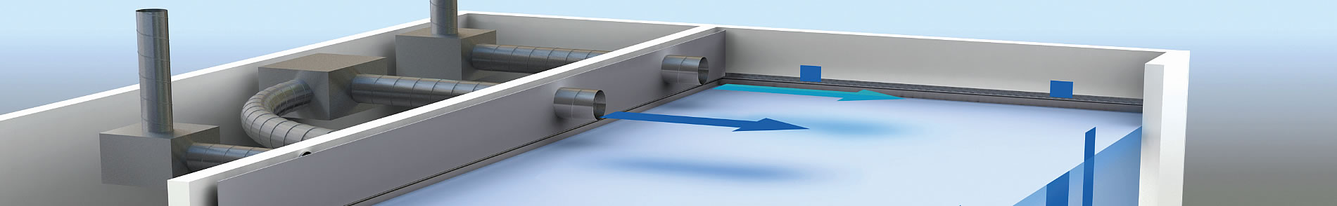 Implantation du système de plafond climatisé Barrisol