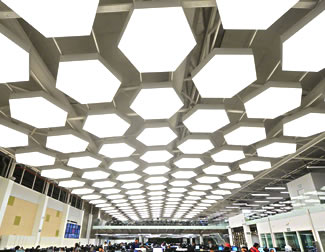 Luminous acoustic Barrisol CLIM ceilings