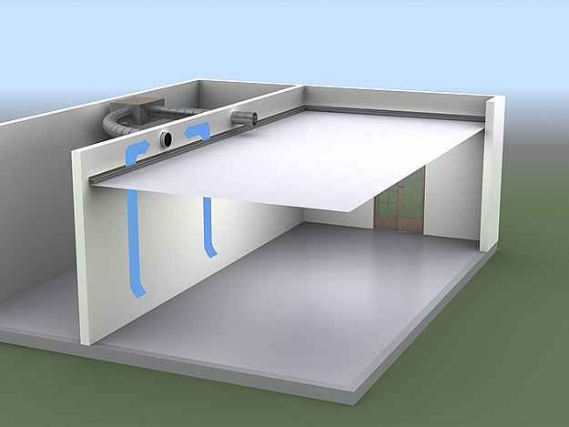 Implantation du système Plafond Clim Barrisol - Unité de climatisation