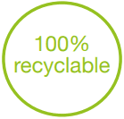 100% recyclable